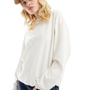 NWT Madwell Softfade Cotton Boxy Crop Long-Sleeve Tee Sz XS